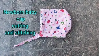 New born baby cap (0 to 6 months) cutting and stitching// नवजात शिशु के लिए टोपी कटिंग और स्टीचींग।