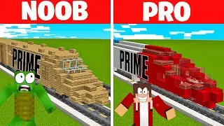 MIKEY vs JJ - NOOB vs PRO: MEGA PRIME Train Challenge in Minecraft
