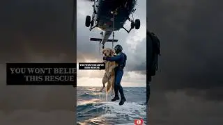 Golden Retriever Lost in the Middle of the Ocean | Emotional Dog Rescue #shorts #animals