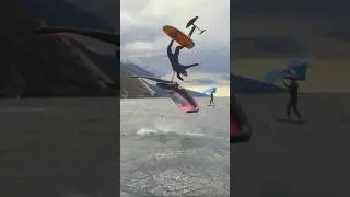 Insane Wingfoil trick! No Handed! #wingfoil #wingfoiling
