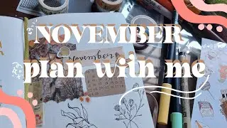 Plan with me 🍁 | November 2021 bullet journal setup🎐 | Fall/autumn 🍂 theme