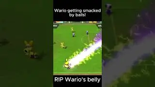 Wario getting smacked by balls! #shorts #mariostrikers