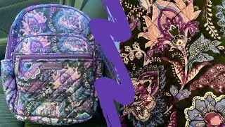 Обзор небольшого рюкзака Vera Bradley Java Purple Custom