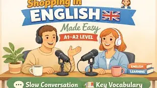 Speak English While Shopping 🛒 | Slow English Conversation (A1&ndash;A2)#englishforbeginners #podcast