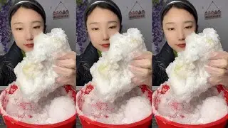 ASMR Поедание льда / ASMR Мукбанг Звуки поедания льда из замерзшей воды
