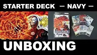 【One Piece Card Game】Unboxing the Starter Deck Navy !!! (All Card Q&A Translated)