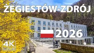 Zegiestow-Zdroj, Poland Walking Tour ☀️ 4K Walk With Captions