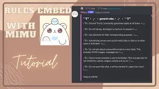 ༊*&middot;˚ How to setup rules embed | mimu | tutorial | Pinky