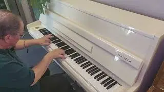Used White Console Piano