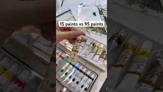 Cheap vs Expensive Oil Paints 🎨 | $1 vs $9 Art Test #oilpainting #art #beginnerarttips