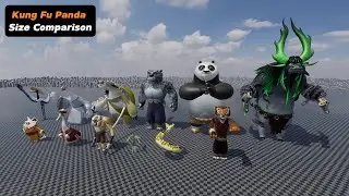 Kung Fu Panda Size Comparison | 3D Animation (From Smallest to Biggest)