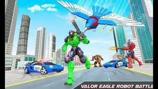 Police Eagle Robot Car Game - Tank Robot Game 2020 &ndash; Flying Eagle Robot Android ios Gameplay