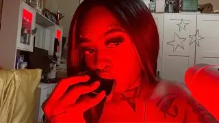 Relaxing Vape sounds | Yummy Nooms in bed 🛌 🍒 ~ASMR #mouthsounds #asmr 