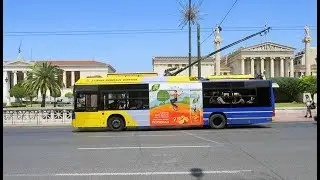 Athens trolleybus route 5(full route)/τρόλλευ Αθήνας/Афинский троллейбус 5-ый маршрут полностью