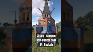The Keep - COMPACT Solo Bunker 24 Rockets - Rust Base Design #rust #rustbasedesign #shorts