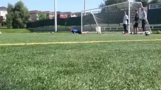 Footwork drills and top corner saves