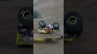 INSANE Monster Truck FLIP and JUMPS! Crowd Goes WILD! #shorts