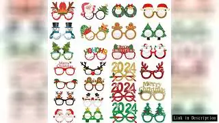 Merry Christmas Decorations 2024 Glasses Photo Booth Prop Santa Snowman Glasses Frame Xmas kids Adul
