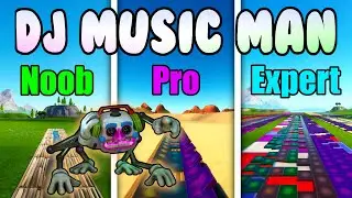FNAF Security Breach - DJ Music Man Theme Noob vs Pro vs Expert
