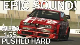 I'VE NEVER FELT SO CONNECTED - super immersive Alfa155 pushed hard! | rF2 155 mod @ Donnington.