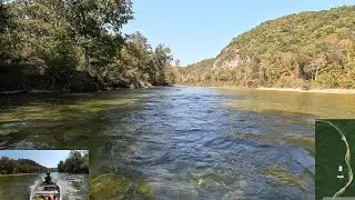Ozark Adventure: Motor canoe trip to Paint Rock Bluff, Gravel Springs, and Bass Rock Hole