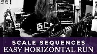 Easy Horizontal Run From Overlapping Scales - Lead Guitar Lesson on Scale Sequences