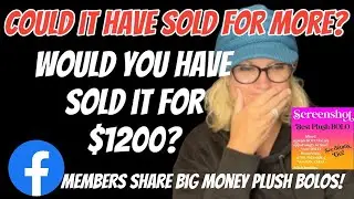 $1200 Stuffed Animal Sold on ebay Featured Members Share Big Money Plush BOLOs
