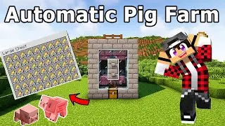 This AUTOMATIC Porkchop Farm Gives UNLIMITED FOOD 🤯 | RiteshPlayz | Minecraft | Episode 13(Tutorial)