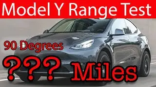 Tesla Model Y Real World Range Test 90 DEGREE DAY - HEAT-