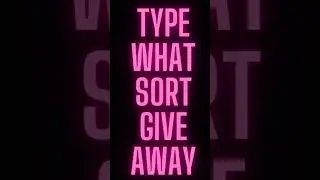 making a giveawaye