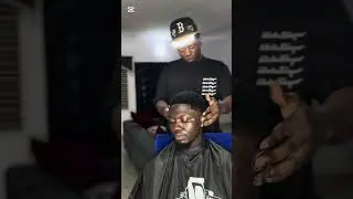 Giving a new client a haircut in Lagos #vidoeshort #lagosnigeria #barberlife #barbers