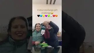 Colour exchange gift challenge 🎁 with mom🤗❤#fun#comedy😂😂