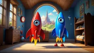 Five Toy Rockets Zoom and Boom + More Nursery Rhymes & Kids Songs
