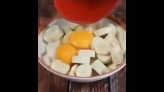 I added eggs to bananas look at how delicious it is
