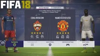 FIFA 18 (PS4 Pro) CSKA Moscow v Manchester United UEFA CHAMPIONS LEAGUE 27/09/2017 SIM 1080P 60FPS