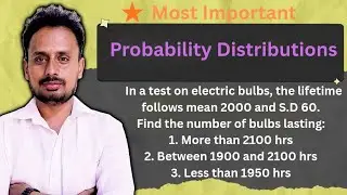 Normal Distribution Probability | Find Number of Bulbs Above 2100 hrs, Between 1900&ndash;2100 hrs | 