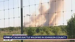 Crews battle wildfire in Johnson County