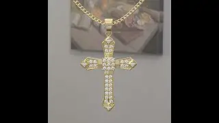 Moissanite Cross Necklace, Gold Cross Necklace, Silver Cross Necklace, Cross Pendant, Cross Jewelry