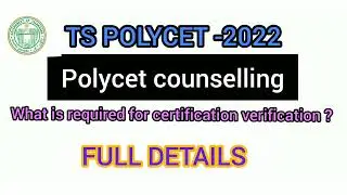 ts POLYCET counselling requested documents #tspolycet2022 #counselling