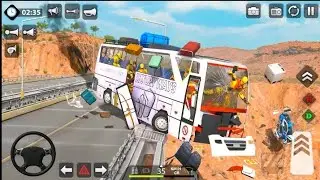 traffic bus driving, realistic bus crash aur highway accident android gameplay💥