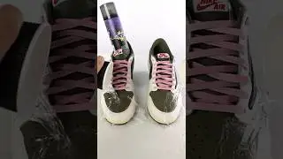 Watch how our Crep Protect Spray protects these Travis Scott &lsquo;Medium Olives&rsquo; 👀 #TravisScott