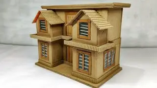 DIY ! How to Make a Beautiful Cardboard House Very Easily ( measurements given)