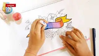 How to draw Ribbon Banner step by step