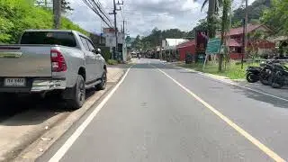 Riding a Scooter on Koh Chang Center, Thailand - 4K