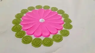Easy rangoli designs / सबसे आसान रंगोली डिजाइन  / kolam design simple with dots 