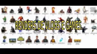 Pack de render de  games e vlogs para banners (download na descri&ccedil;&atilde;o).