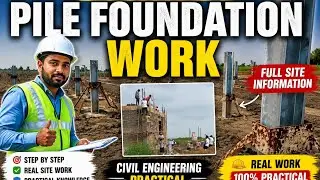 Pile foundation full information solar project Piling work modules work Civil engineering concrete