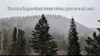 Early snow in the mountains with a message
