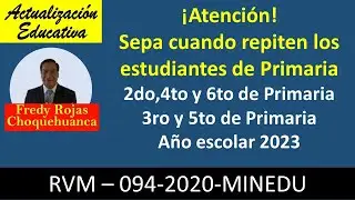 Repitencia estudiantes de Educaci&oacute;n Primaria a&ntilde;o escolar 2023