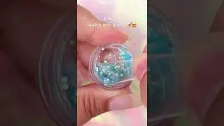 Polygel mixing with glitter #polygelkit #polygel #polygelnailkit #polygelnailsdesigns